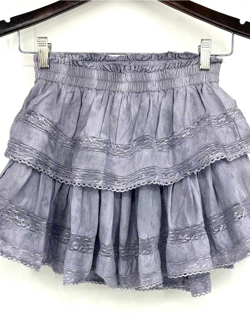 Blue loveshackfancy mini skirt. Worn twice